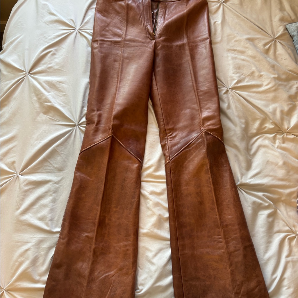 Authentic Vintage Leather Flare Pants